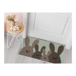 Protiskluzová rohožka 4 zajíci 104453 Green/Brown - na ven i na doma