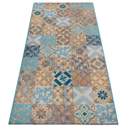Běhoun Cappuccino 105880 Mosaik Blue Multicolored