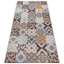 Běhoun Cappuccino 105881 Mosaik Brown Multicolored