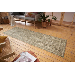 AKCE: 80x200 cm Běhoun Cairo 105592 Luxor Black Cream – na ven i na doma