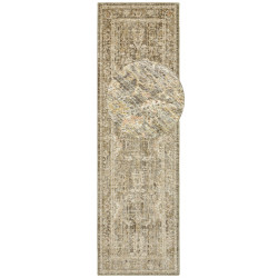 AKCE: 80x200 cm Běhoun Cairo 105592 Luxor Black Cream – na ven i na doma