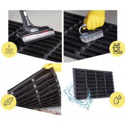 DOPRODEJ: 40x60 cm Venkovní čistící rohož Mix Mats Brushes 105648 Black - na ven i na doma