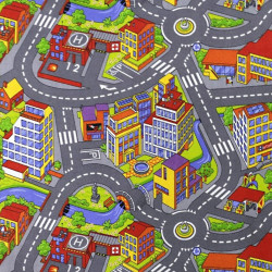 AKCE: 90x260 cm Dětský metrážový koberec Big City 97